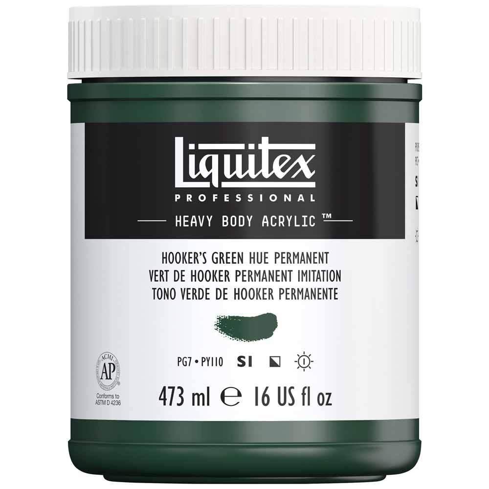 Liquitex Professional Heavy Body Akrilik Boya 473ml Hooker’s Green Hue Permanent 224 S1