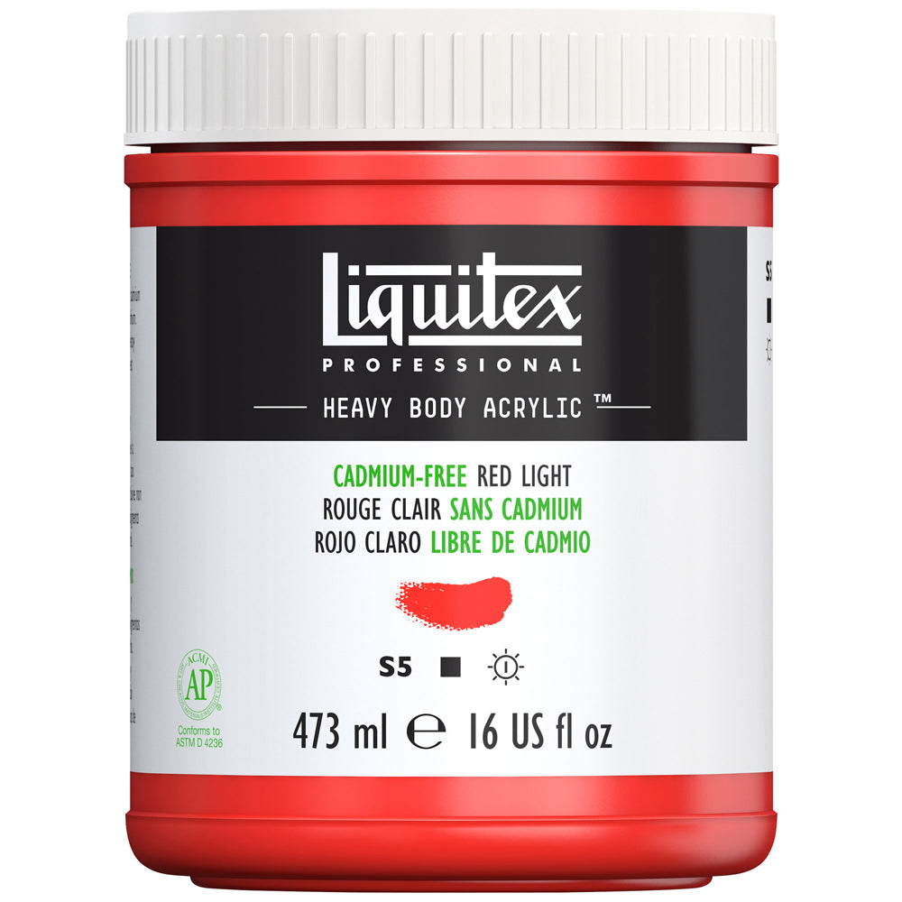 Liquitex Professional Heavy Body Akrilik Boya 473ml Cadmium-Free Red Light 893 S5