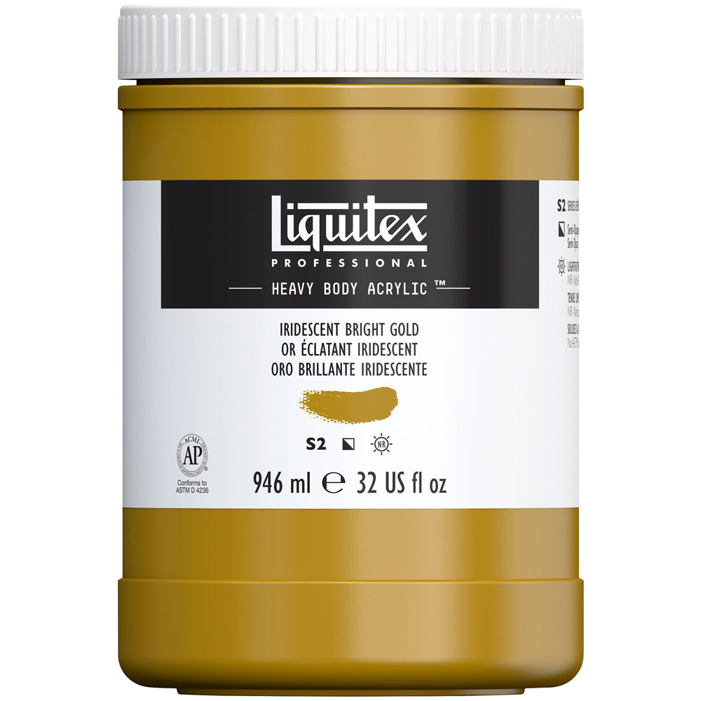 Liquitex Professional Heavy Body Akrilik Boya 946ml Iridescent Bright Gold 234 S2