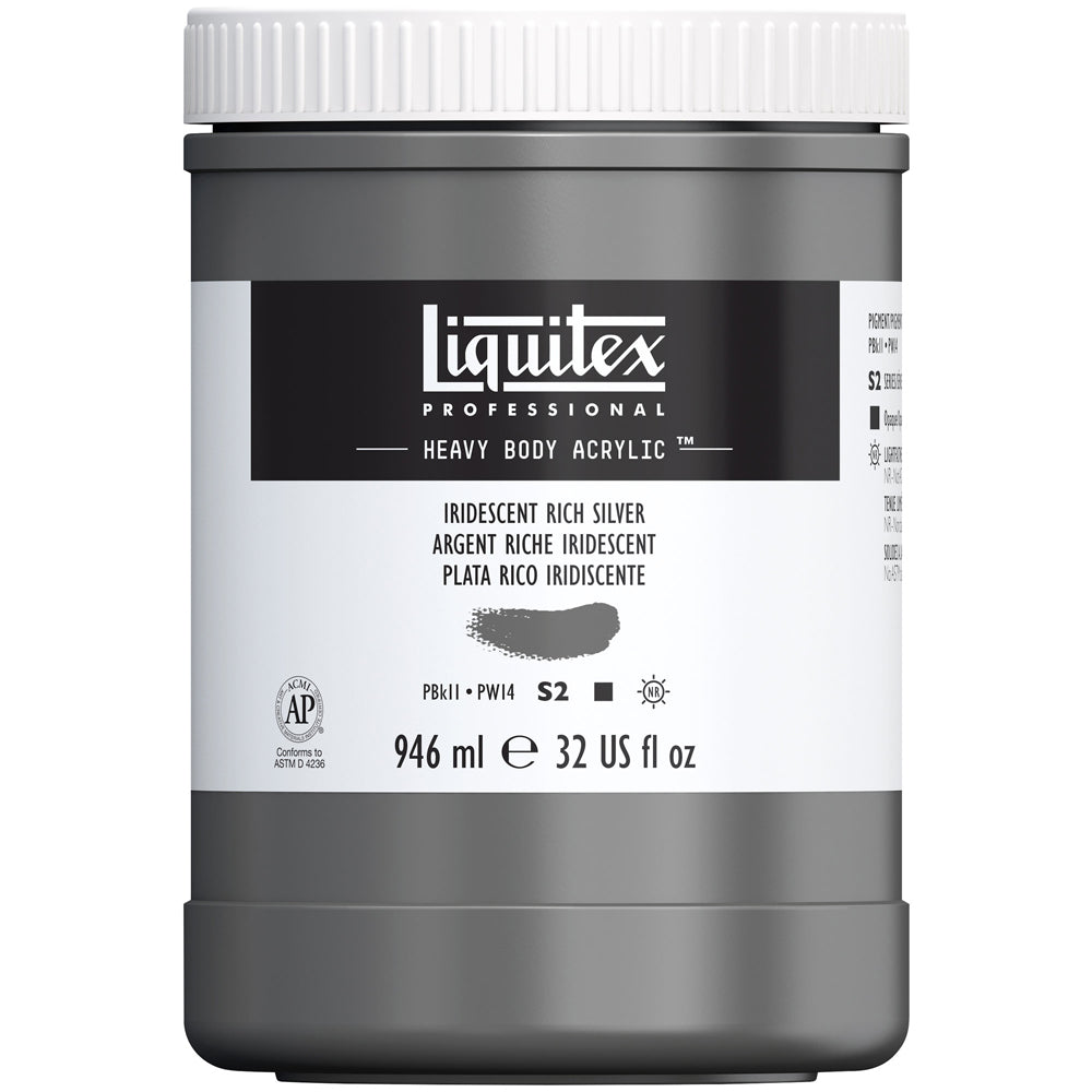 Liquitex Professional Heavy Body Akrilik Boya 946ml Iridescent Rich Silver 239 S2