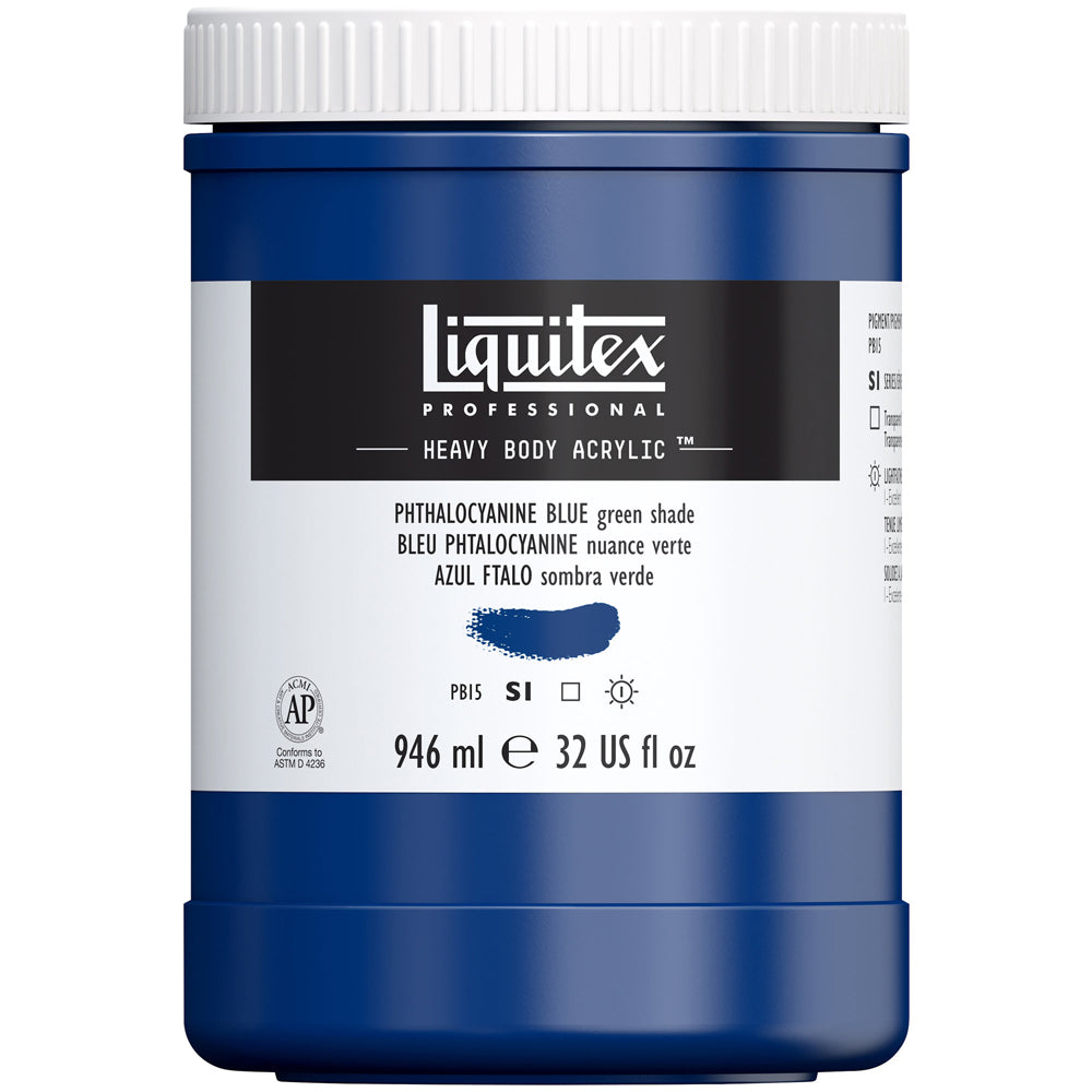 Liquitex Professional Heavy Body Akrilik Boya 946ml Phthalocyanine Blue Green Shade 316 S1