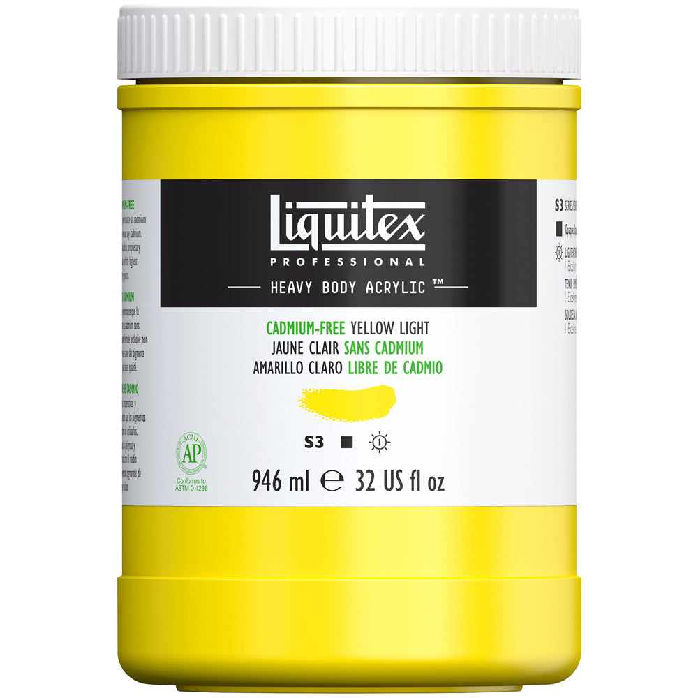 Liquitex Professional Heavy Body Akrilik Boya 946ml Cadmium-Free Yellow Light 889 S3