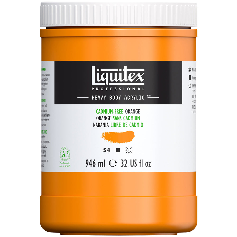 Liquitex Professional Heavy Body Akrilik Boya 946ml Cadmium-Free Orange 892 S4