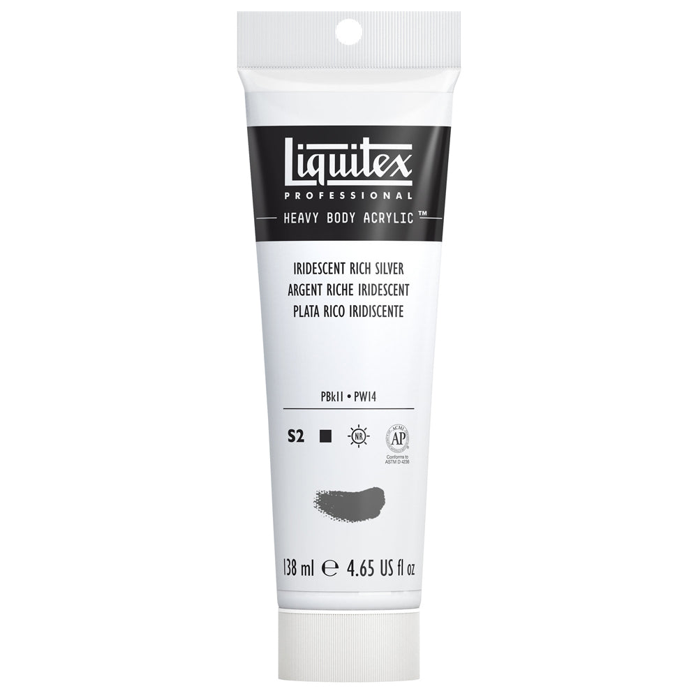 Liquitex Professional Heavy Body Akrilik Boya 138ml Iridescent Rich Silver 239 S2