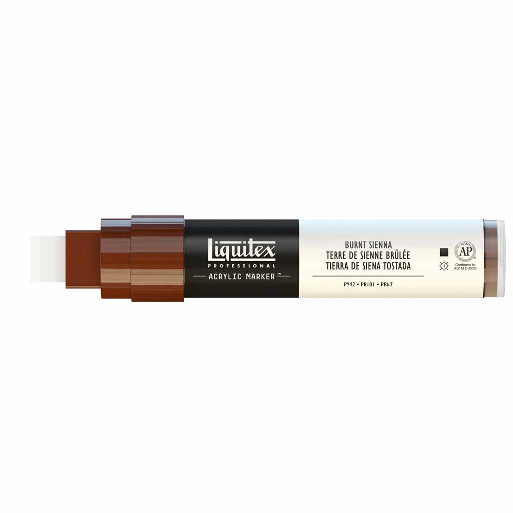 Liquitex Professional Akrilik Markör Kesik Uç 15mm Burnt Sienna 127