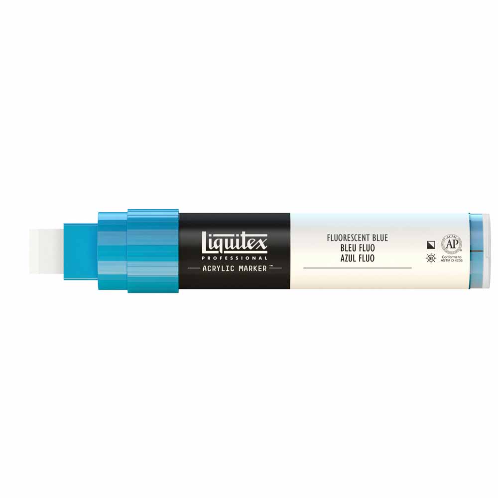 Liquitex Professional Akrilik Markör Kesik Uç 15mm Fluorescent Blue 984