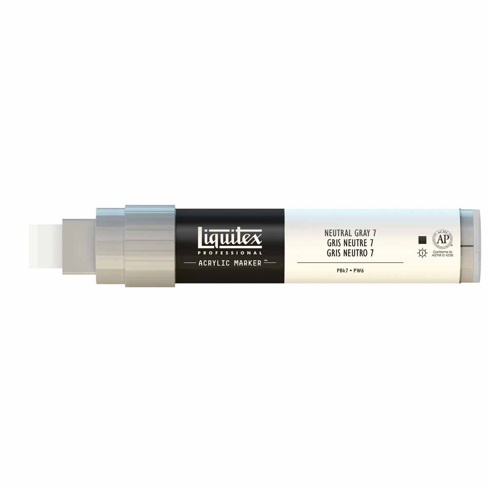Liquitex Professional Akrilik Markör Kesik Uç 15mm Neutral Gray 7 7599