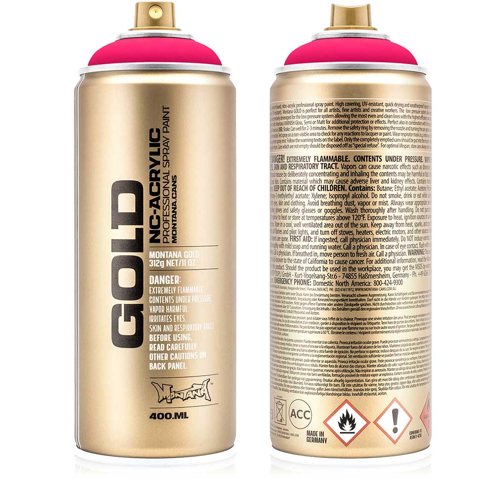 Montana Gold Akrilik Sprey Boya 400ml Gleaming Pink (Fluo) F4000