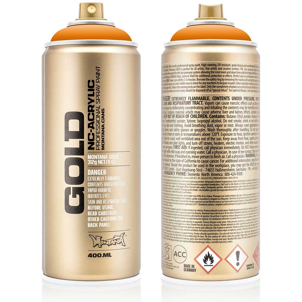 Montana Gold Akrilik Sprey Boya 400ml Shock Orange Light S2000