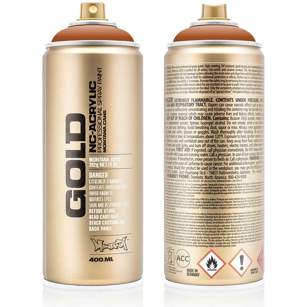 Montana Gold Akrilik Sprey Boya 400ml Shock Brown Light S8000