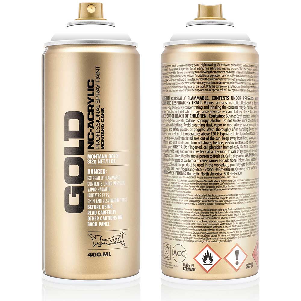 Montana Gold Akrilik Sprey Boya 400ml Shock White Pure S9120