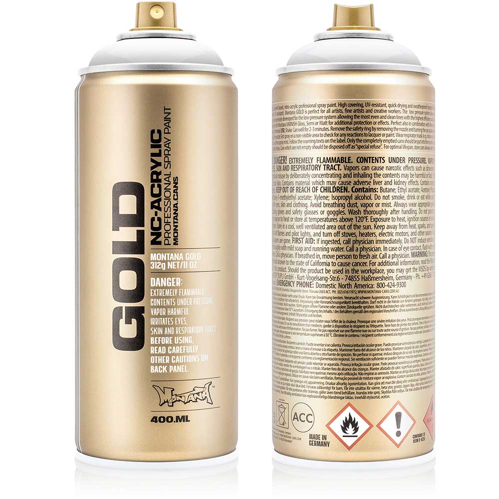 Montana Gold Akrilik Sprey Boya 400ml Transparent White T9100