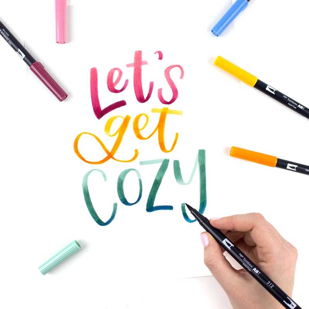 Tombow AB-T Dual Brush Pen Grayscale (Gri Tonlar) 10'lu Set