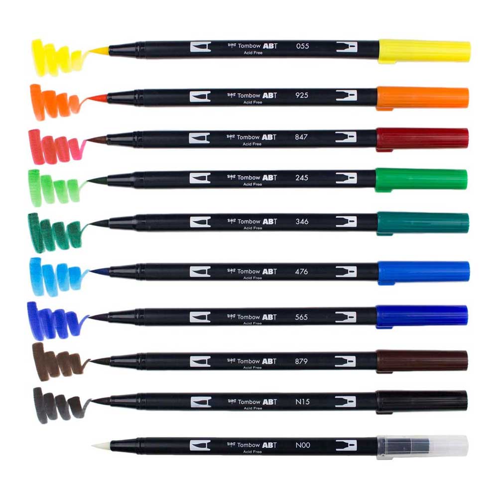 Tombow AB-T Dual Brush Pen Fancy (Fantazi Renkler) 6'lı Set