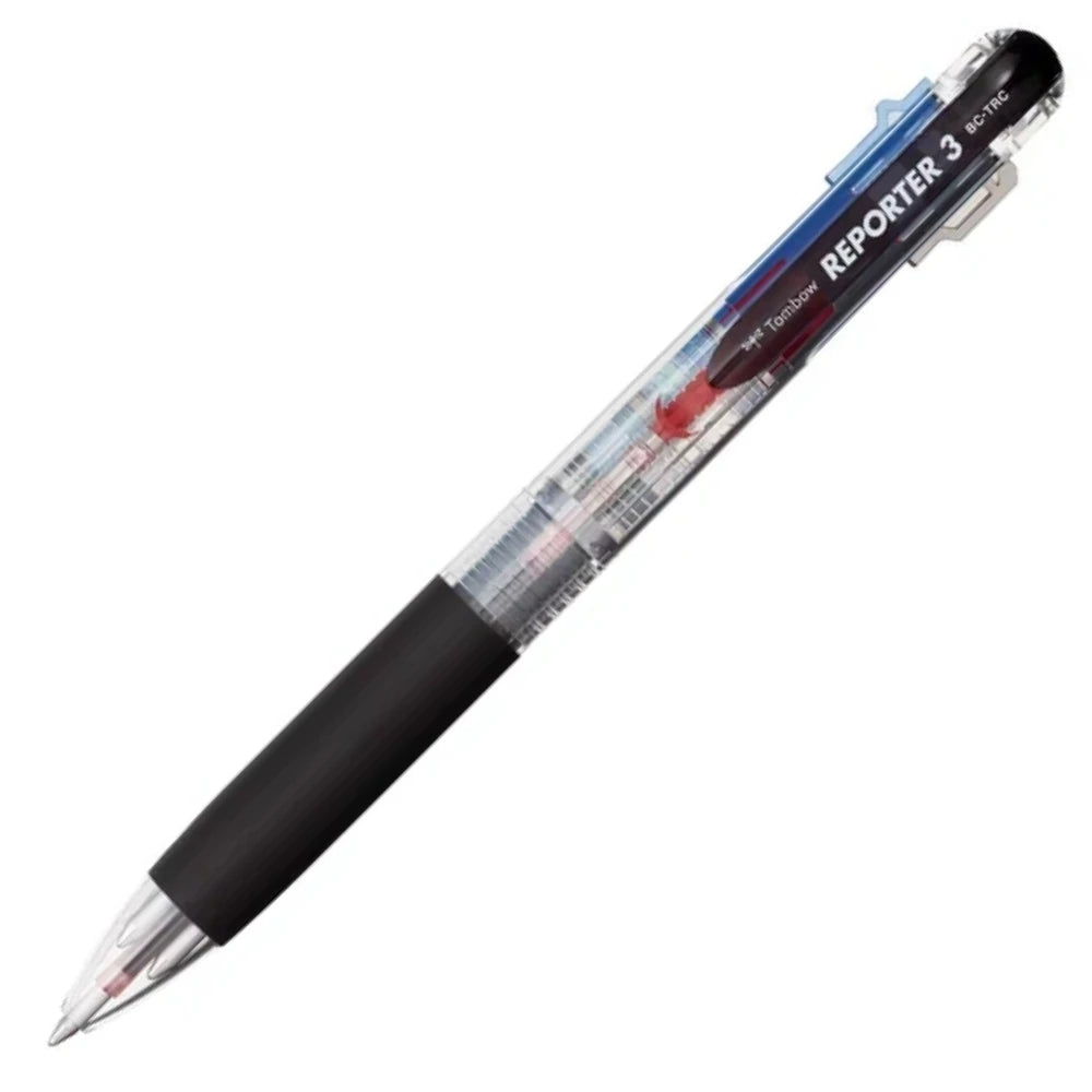 Tombow Reporter 3 Dört Renkli Tükenmez Kalem 0,7mm Şeffaf Beyaz