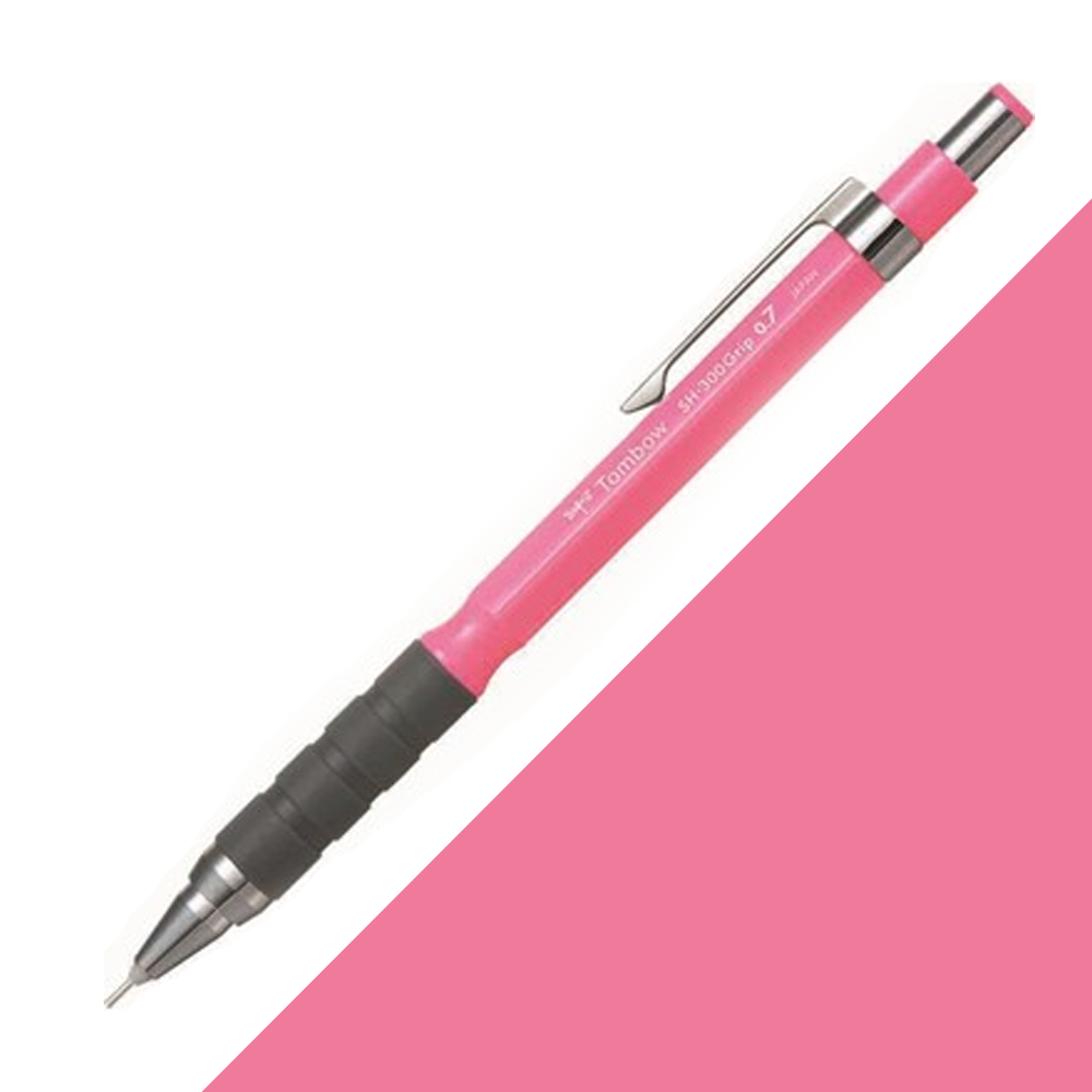 Tombow SH-300 Grip Neon Mekanik Kurşun Kalem 0.7mm Neon Pembe