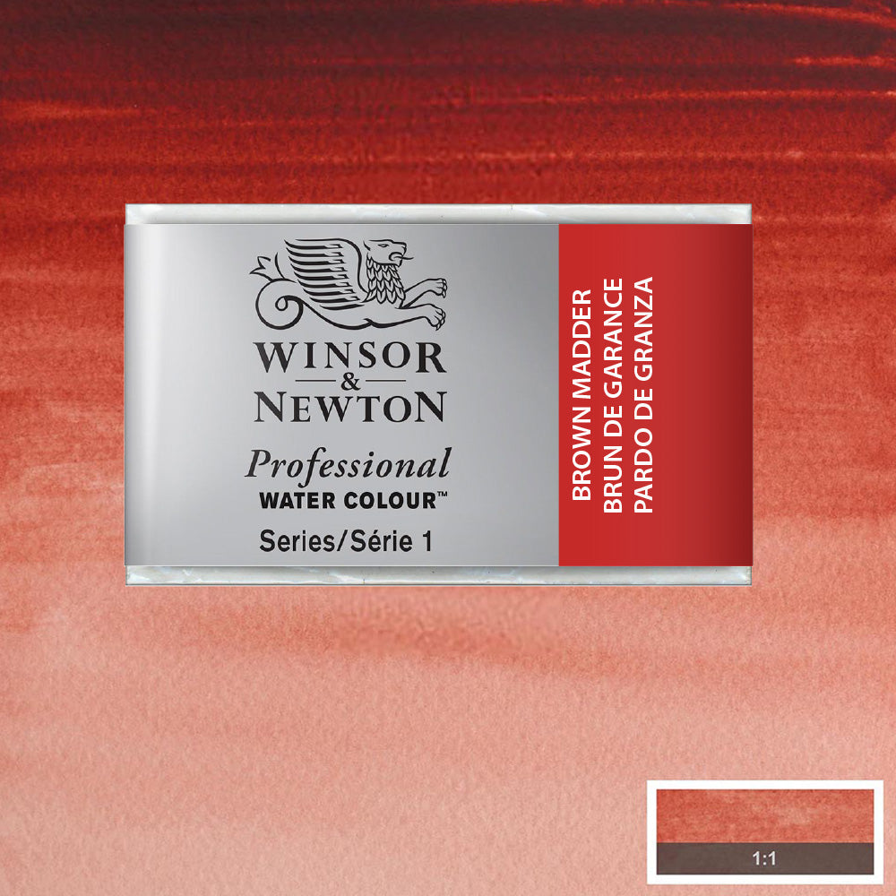 Winsor & Newton Professional Sulu Boya Brown Madder 056 S.1 (Tam Tablet)