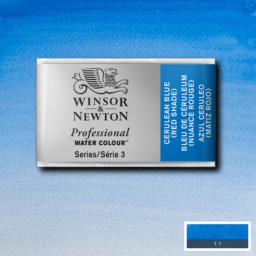 Winsor & Newton Professional Sulu Boya Cerulean Blue (Red Shade) 140 S.3 (Tam Tablet)