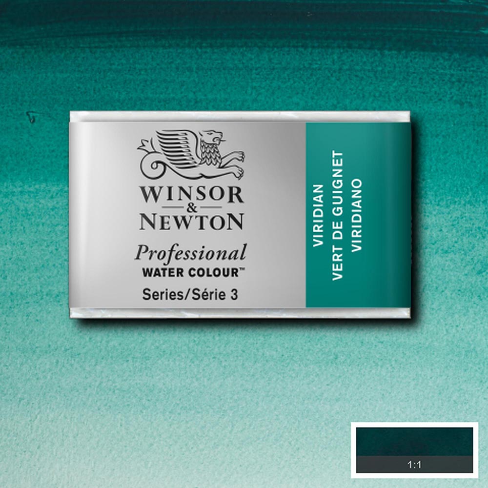 Winsor & Newton Professional Sulu Boya Viridian 692 S.3 (Tam Tablet)