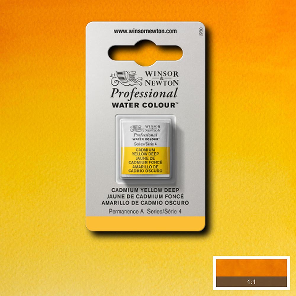 Winsor & Newton Professional Sulu Boya Cadmium Yellow Deep 111 S.4 (Yarım Tablet)