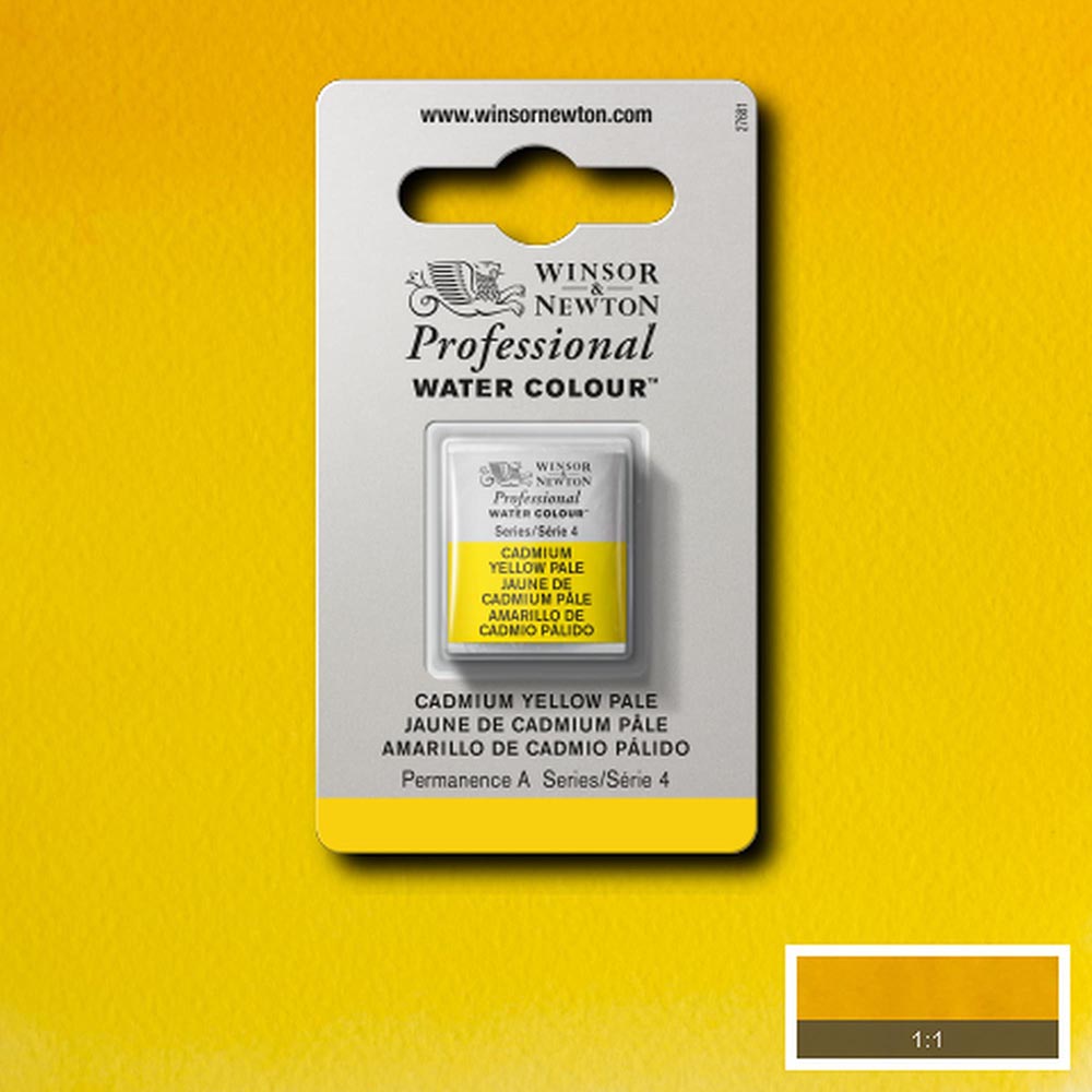 Winsor & Newton Professional Sulu Boya Cadmium Yellow Pale 118 S.4 (Yarım Tablet)