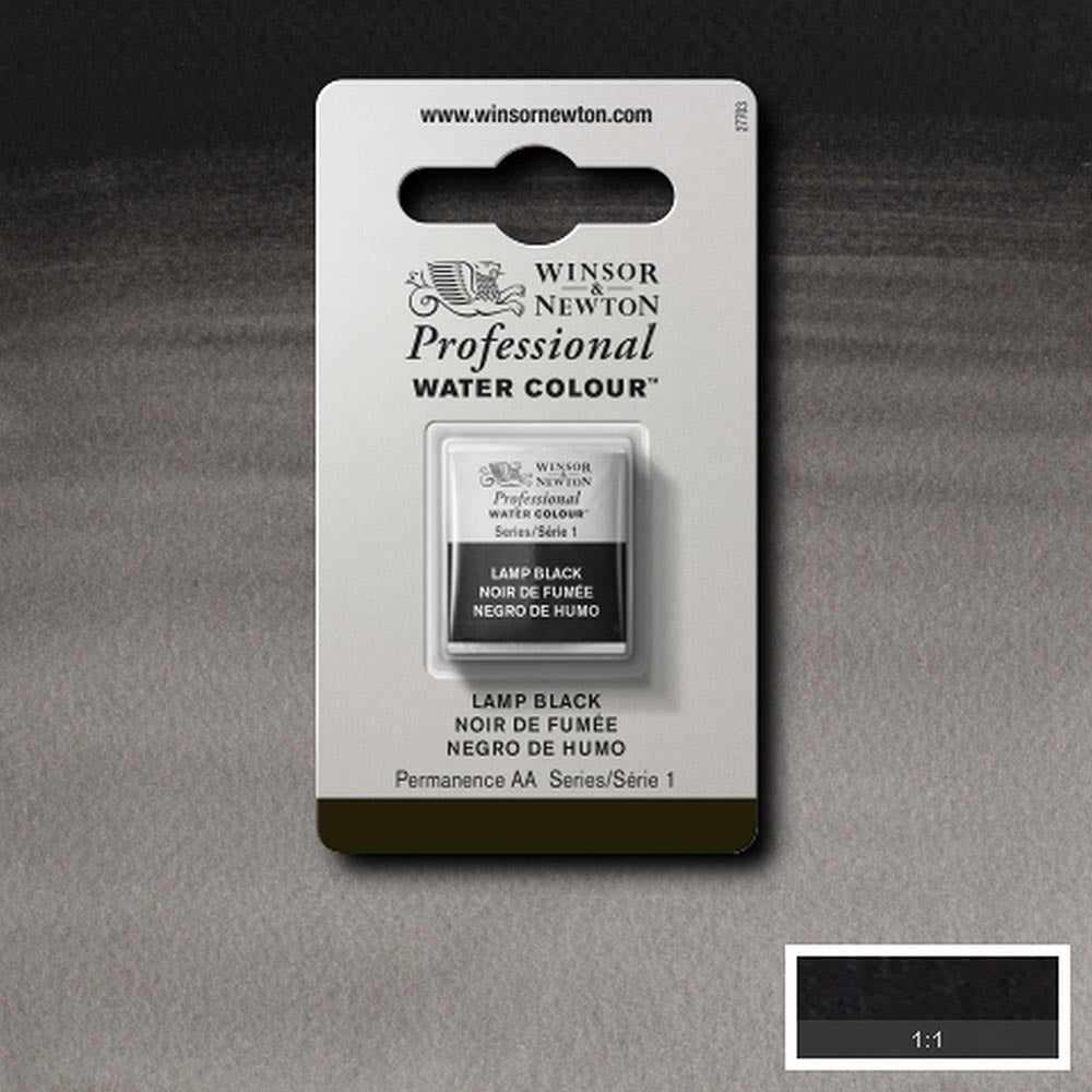 Winsor & Newton Professional Sulu Boya Lamp Black 337 S.1 (Yarım Tablet)