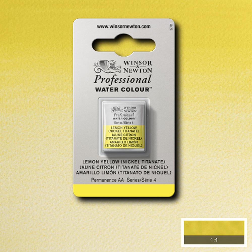 Winsor & Newton Professional Sulu Boya Lemon Yellow (Nickel Titanate) 347 S.4 (Yarım Tablet)