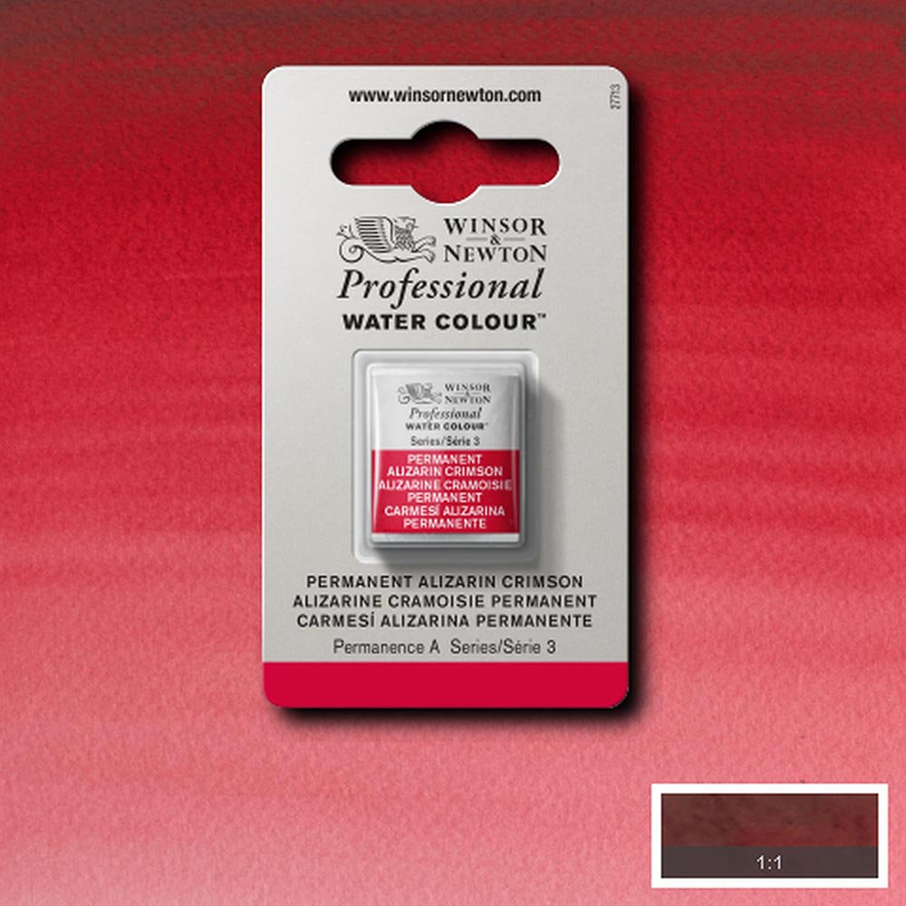 Winsor & Newton Professional Sulu Boya Permanent Alizarin Crimson 466 S.3 (Yarım Tablet)