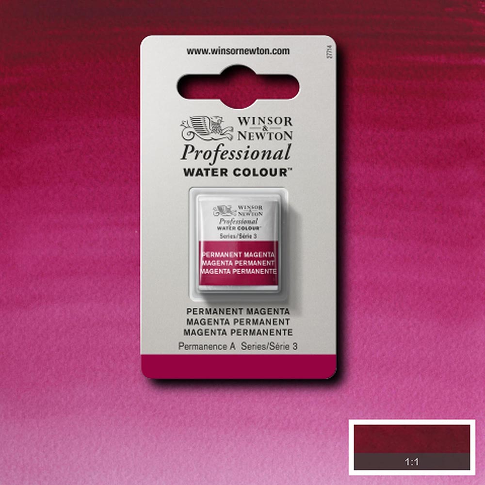 Winsor & Newton Professional Sulu Boya Permanent Magenta 489 S.3 (Yarım Tablet)