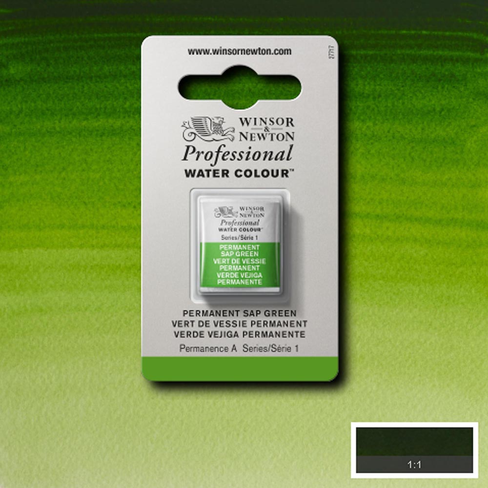 Winsor & Newton Professional Sulu Boya Permanent Sap Green 503 S.1 (Yarım Tablet)