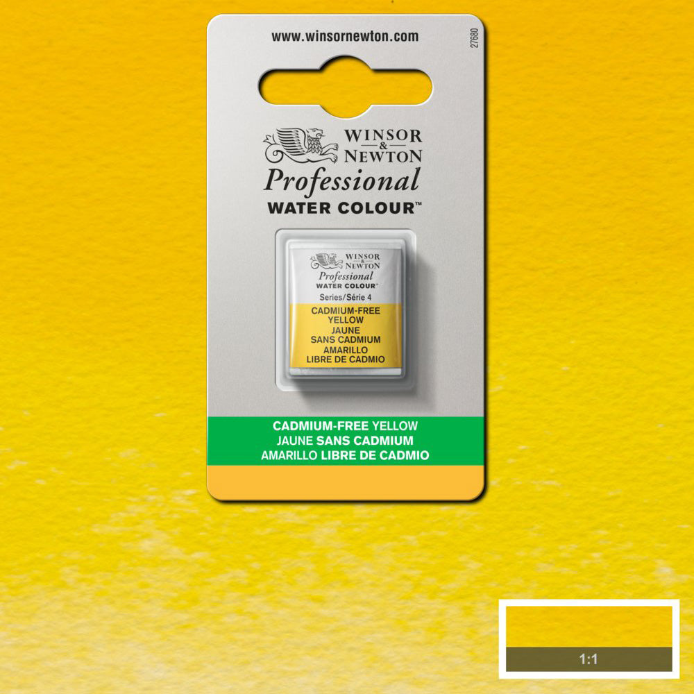 Winsor & Newton Professional Sulu Boya Cadmium-Free Yellow 890 S.4 (Yarım Tablet)