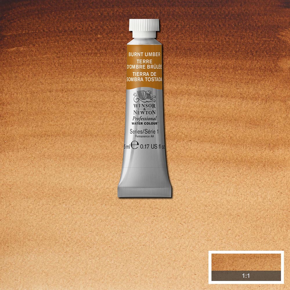 Winsor & Newton Professional Sulu Boya 5ml Burnt Umber 076 S.1