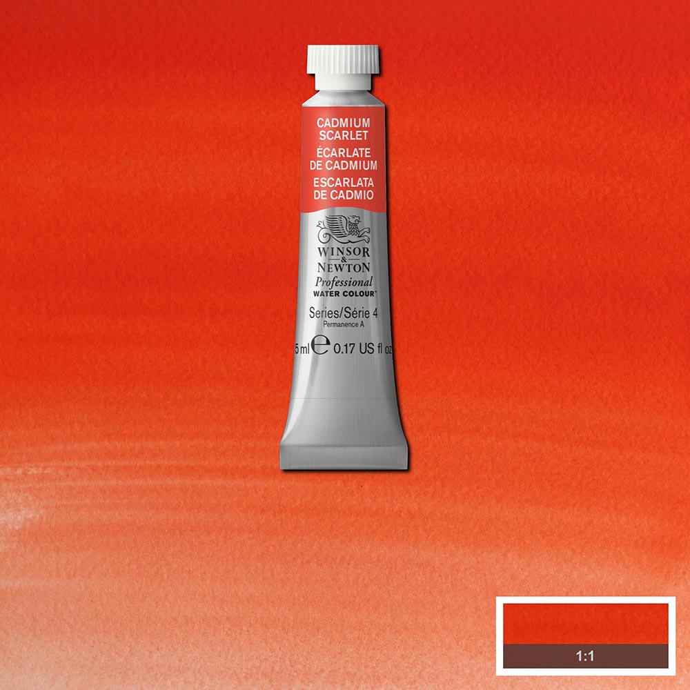Winsor & Newton Professional Sulu Boya 5ml Cadmium Scarlet 106 S.4