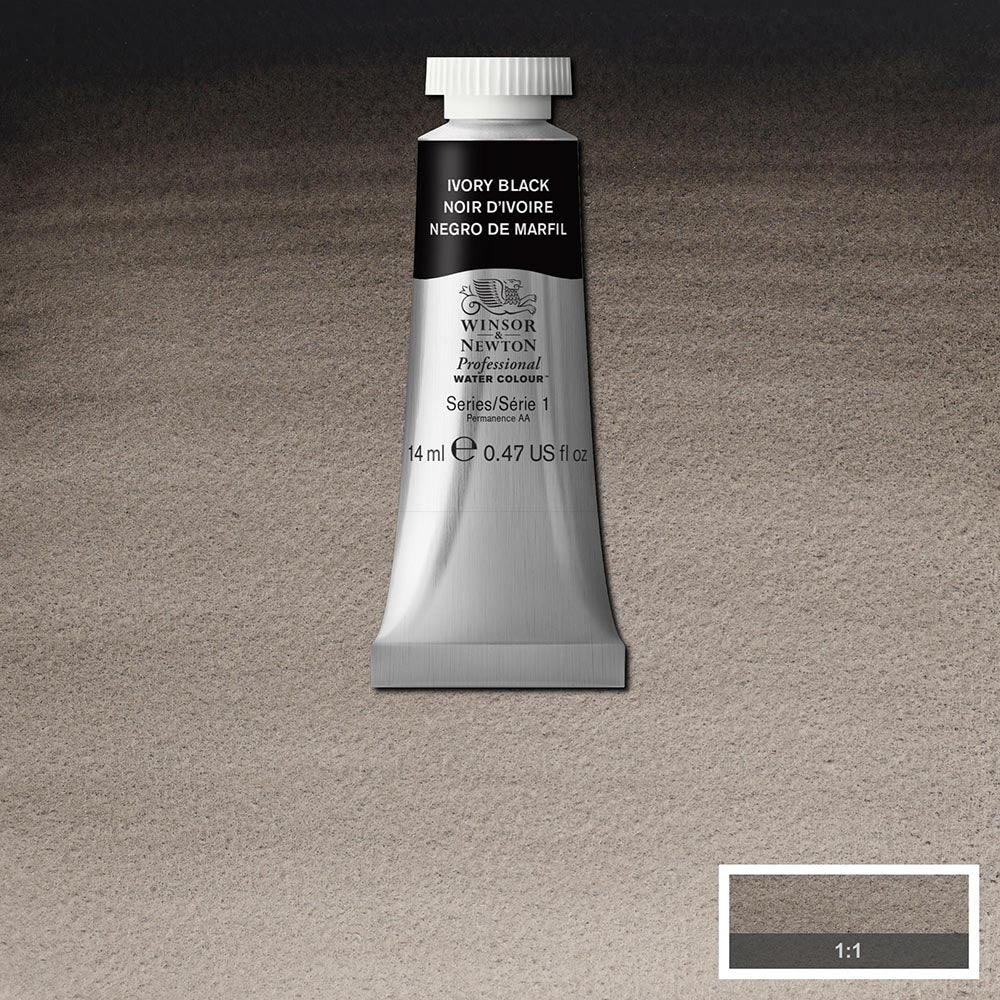 Winsor & Newton Professional Sulu Boya 14ml Ivory Black 331 S.1