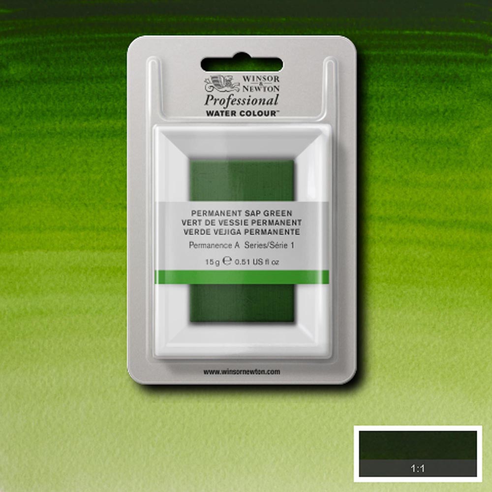 Winsor & Newton Professional Sulu Boya Permanent Sap Green 503 S.1 Dev Tablet