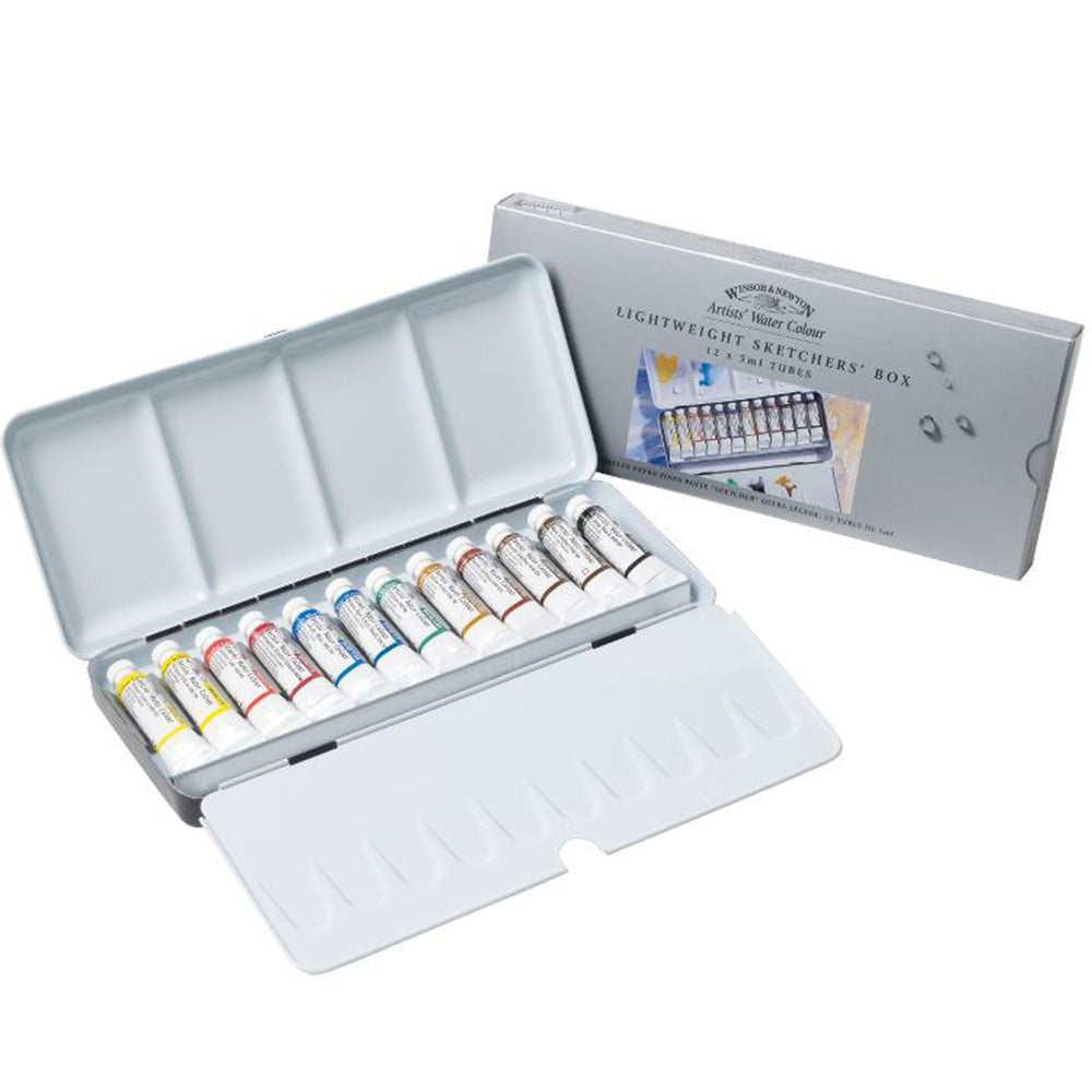 Winsor & Newton Professional Water Colour Lightweight Sketchers Box (Metal Kutulu 12 x 5ml Sulu Boya Seti)