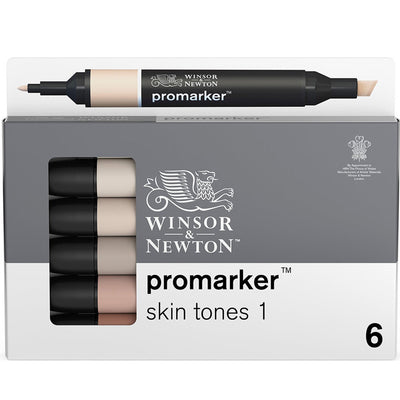 Winsor & Newton Promarker Ten Renkleri Seti 1 (6 renk)
