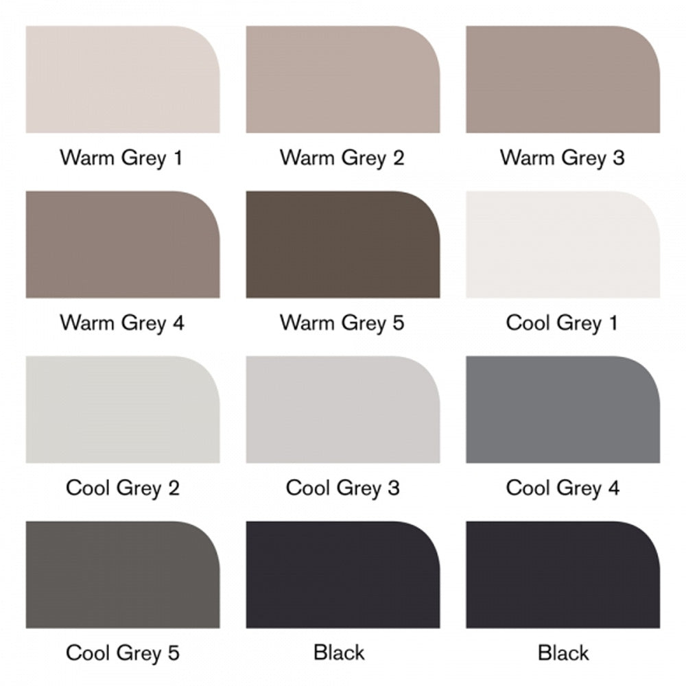 Winsor & Newton Promarker Brush Gri Tonlar Seti (12 renk)