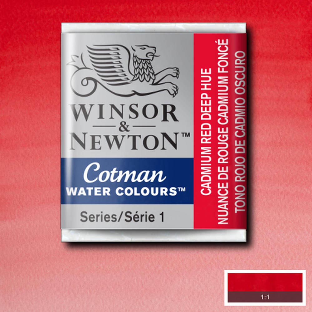 Winsor & Newton Cotman Sulu Boya Yarım Tablet Cadmium Red Deep Hue 098