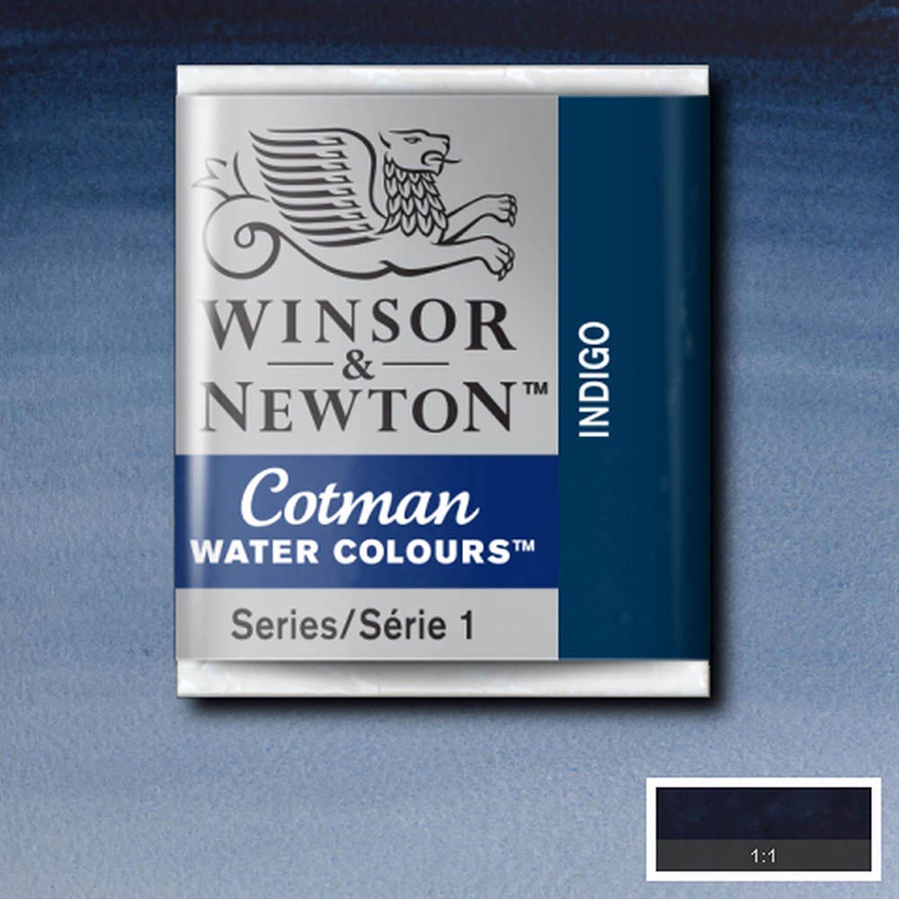 Winsor & Newton Cotman Sulu Boya Yarım Tablet Indigo 322