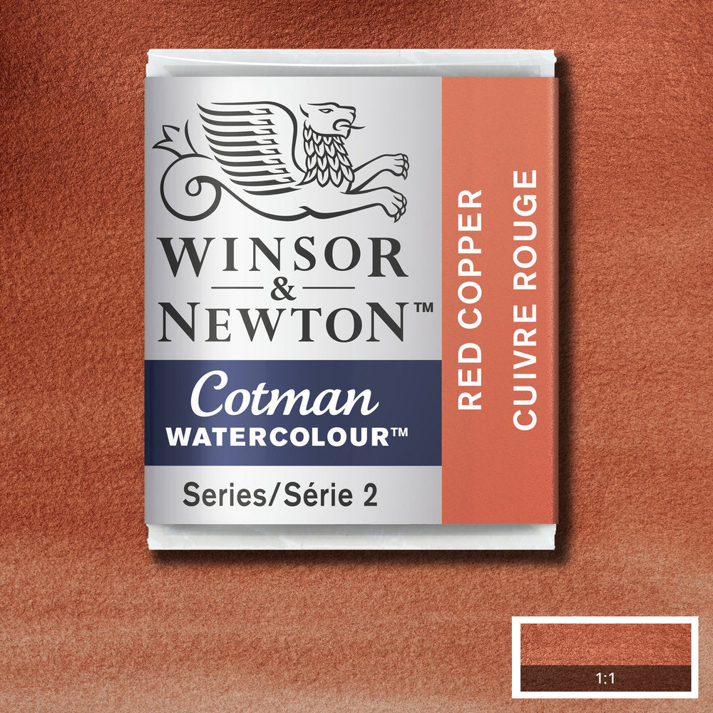 Winsor & Newton Cotman Sulu Boya Yarım Tablet Red Copper 471 S.2