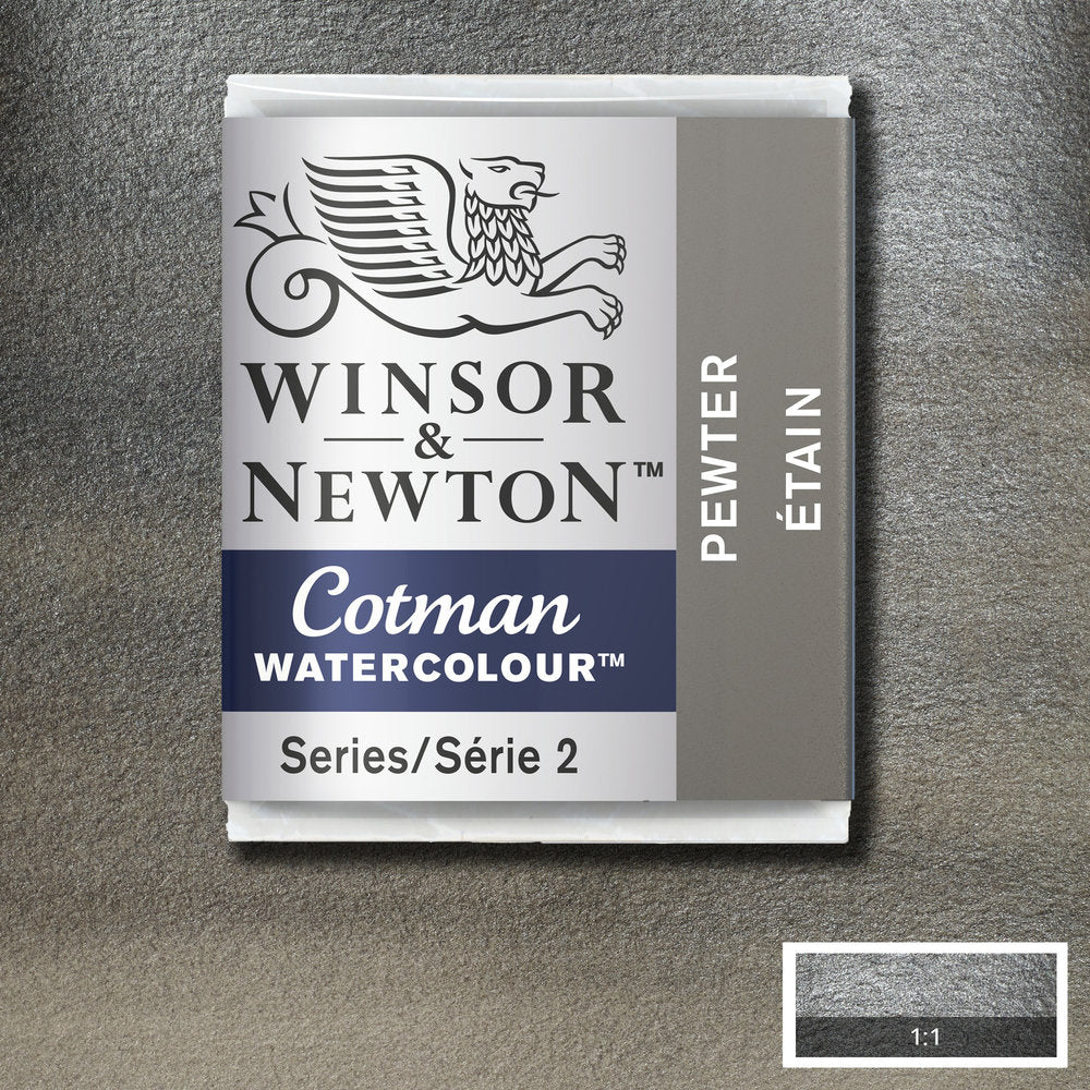 Winsor & Newton Cotman Sulu Boya Yarım Tablet Pewter 511 S.2
