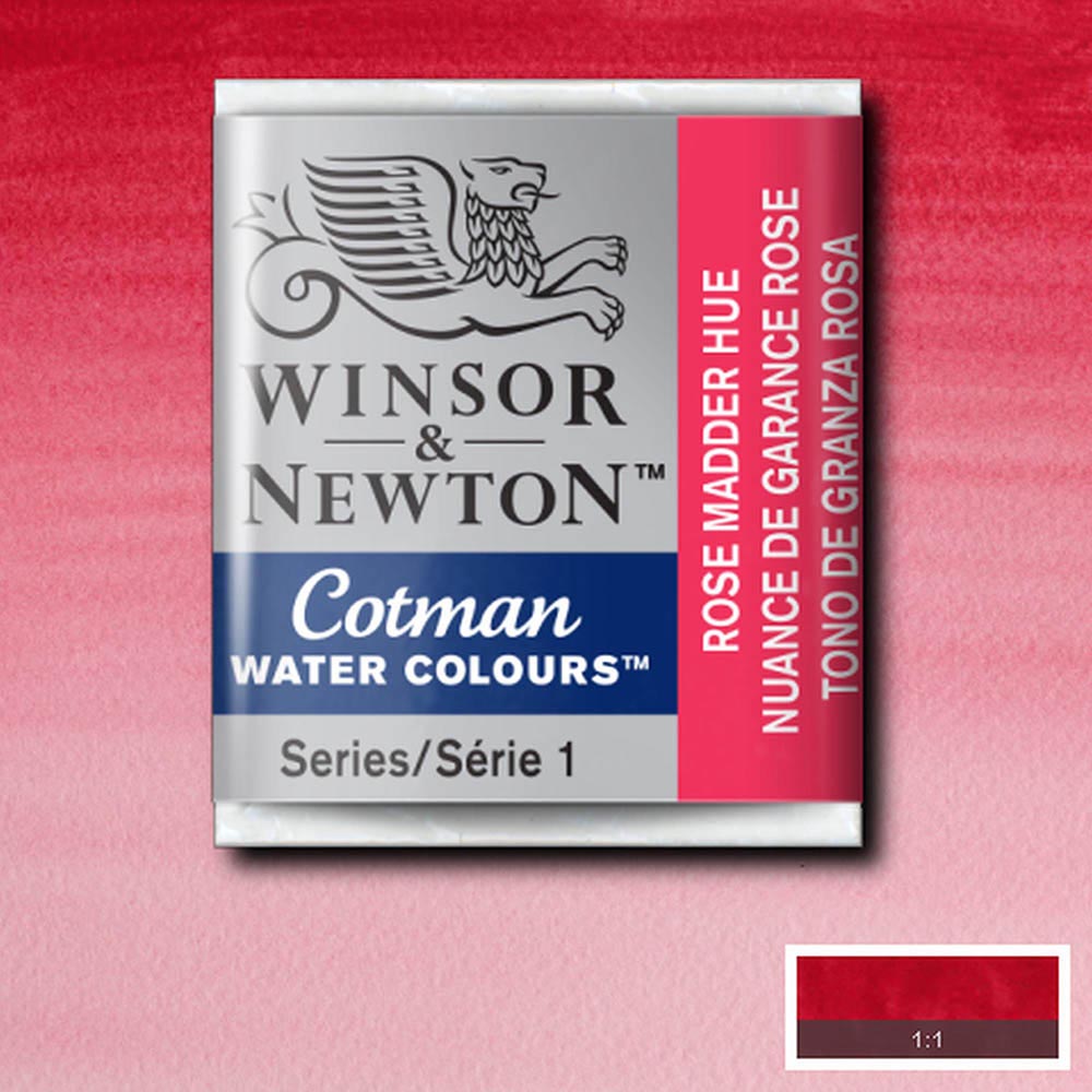 Winsor & Newton Cotman Sulu Boya Yarım Tablet Rose Madder Hue 580