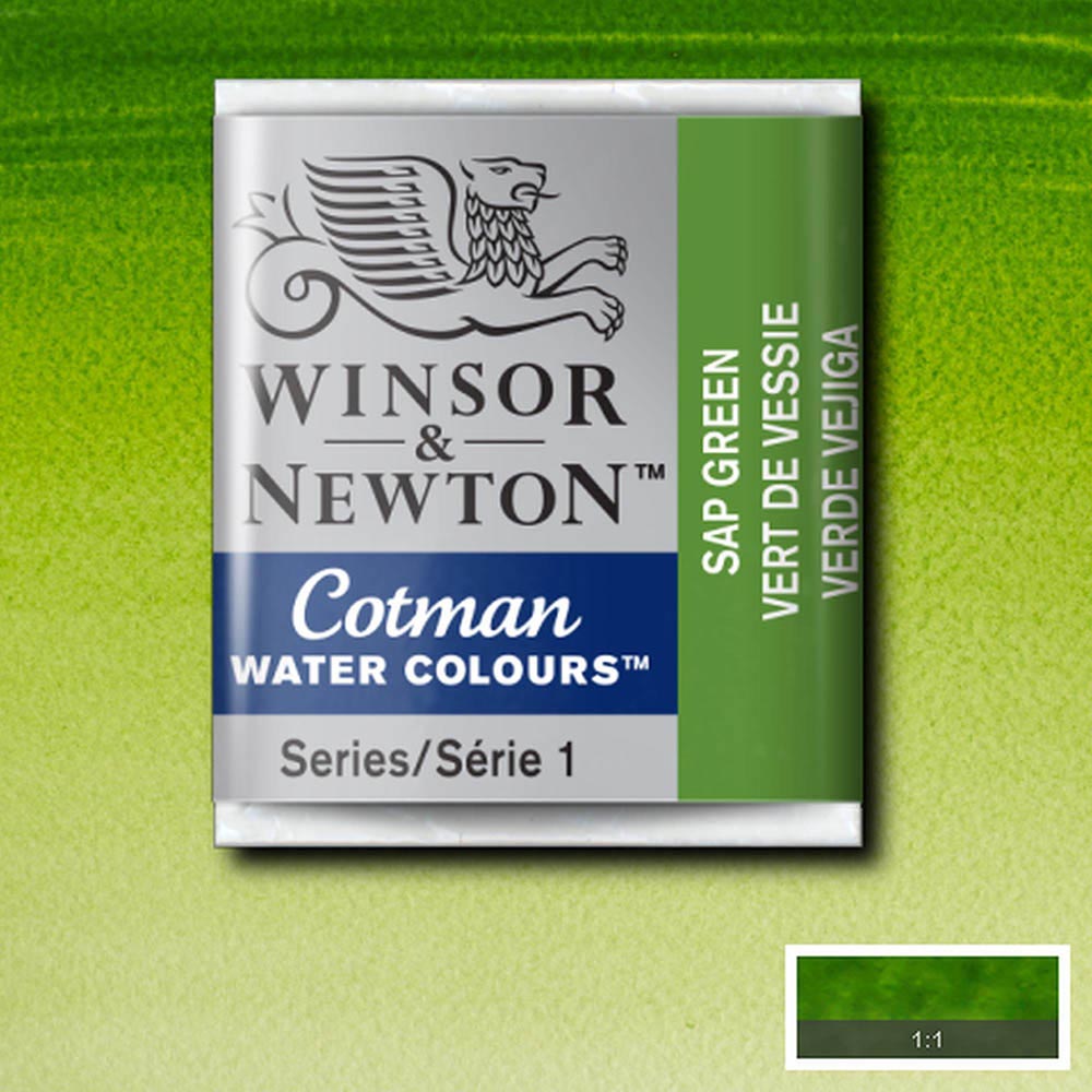 Winsor & Newton Cotman Sulu Boya Yarım Tablet Sap Green 599