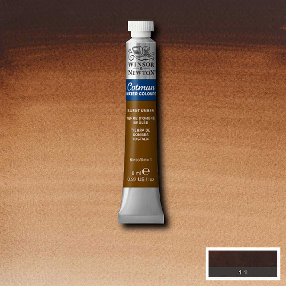 Winsor & Newton Cotman Sulu Boya 8ml Burnt Umber 076