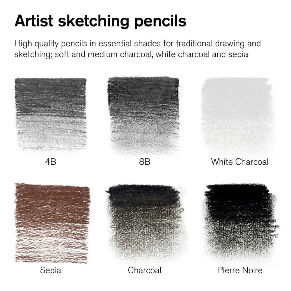 Winsor & Newton 6’lı Eskiz Kalemi Seti – Metal Kutulu