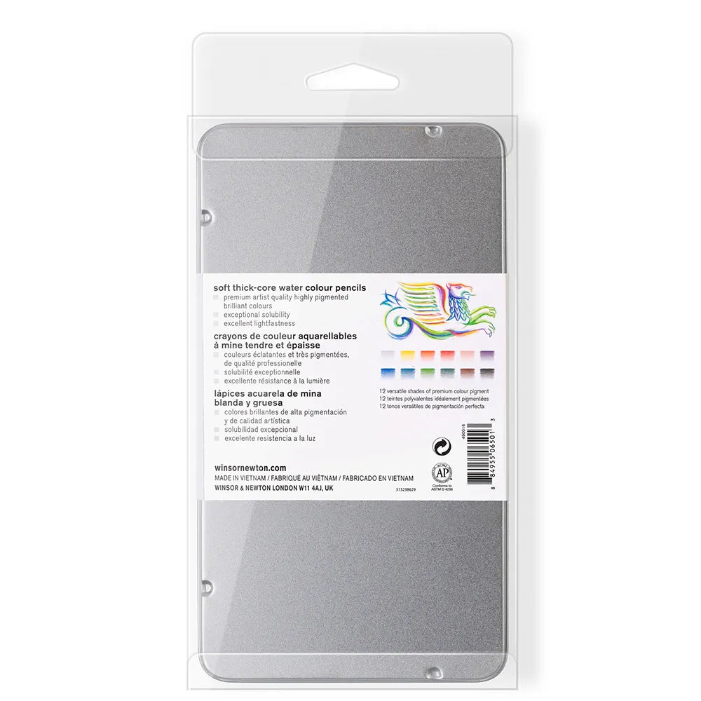 Winsor & Newton Precision Watercolour Pencil Set (Metal Kutulu 12 x Sulu Boya Kalem)
