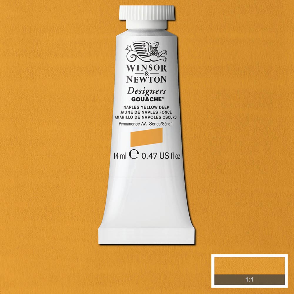 Winsor & Newton Designer's Gouache 14ml Naples Yellow Deep 425 S.1