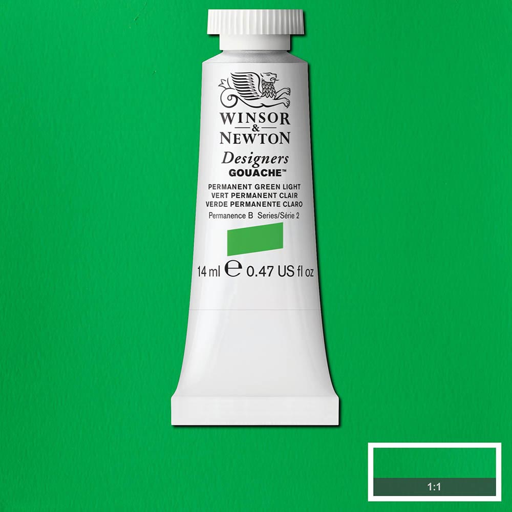 Winsor & Newton Designer's Gouache 14ml Permanent Green Light 483 S.2