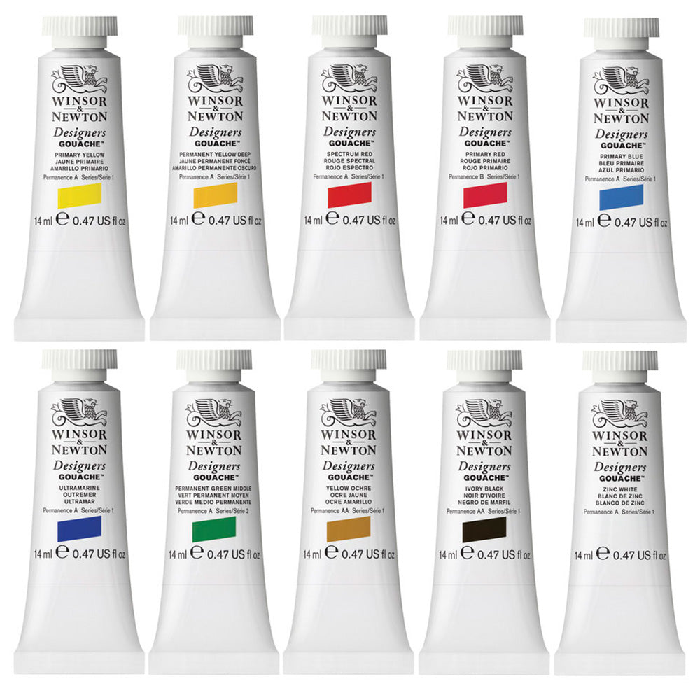 Winsor & Newton Designers' Gouache Intro Set (Tanıtım Seti) 10x14ml